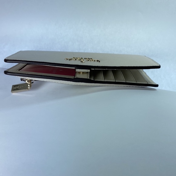 Kate Spade  Staci Large Slim Bifold Wallet In White - Picture 5 of 11